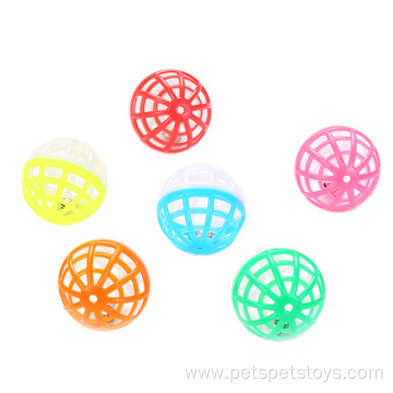hollow Pinstripe Plastic Bell ball cat toys